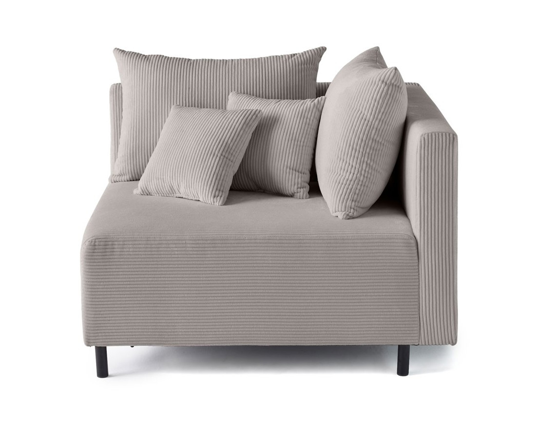 Module d'assise d'angle réversible en velours côtelé Edinburg - droit