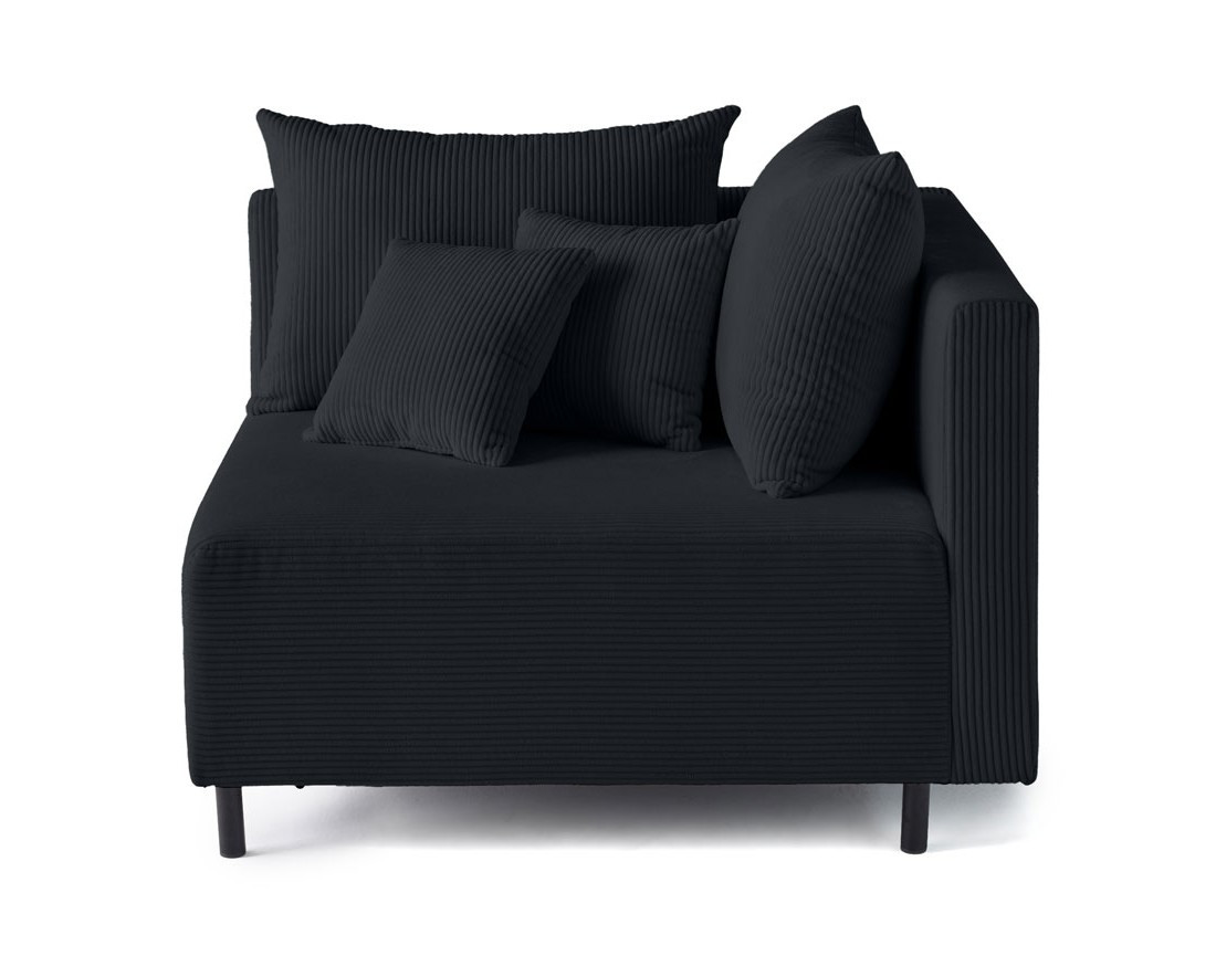 Module d'assise d'angle réversible en velours côtelé Edinburg - droit