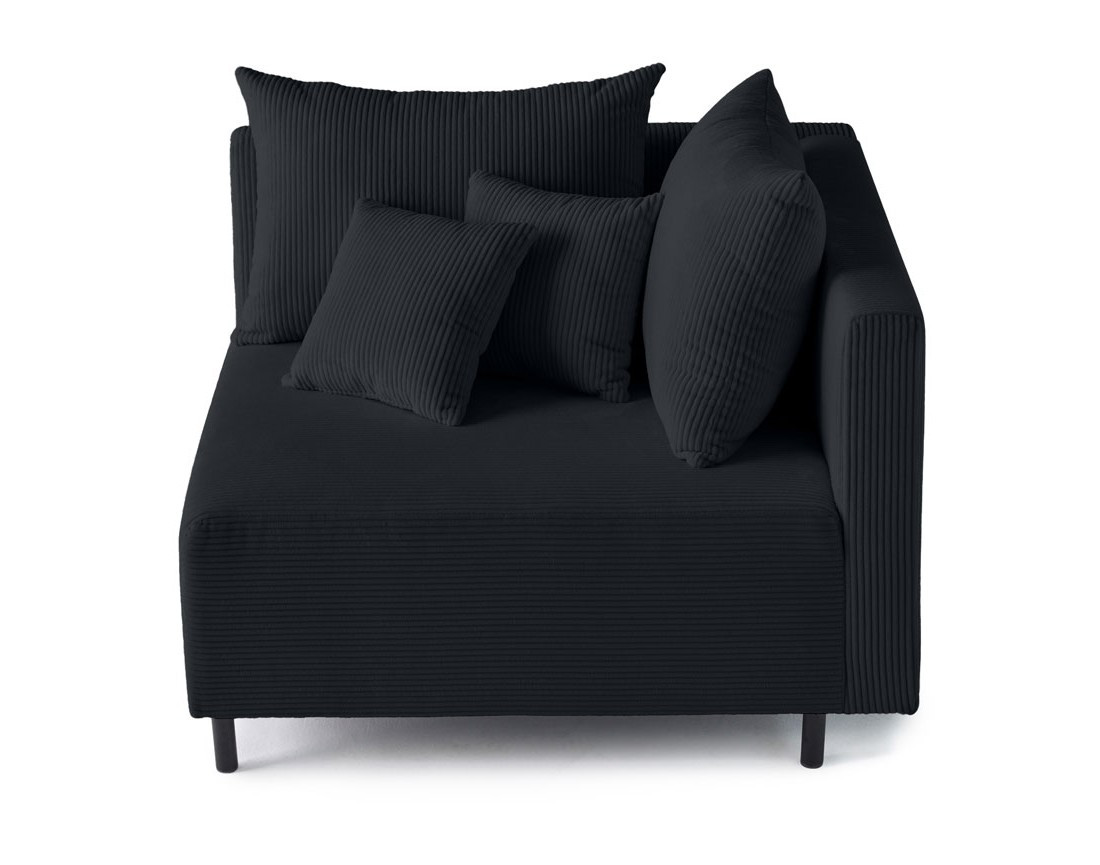 Module d'assise d'angle réversible en velours côtelé Edinburg - droit