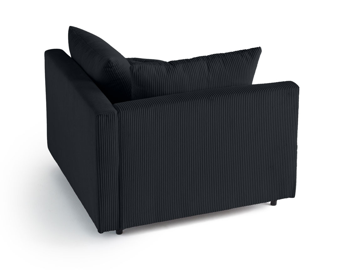 Module d'assise d'angle réversible en velours côtelé Edinburg - droit