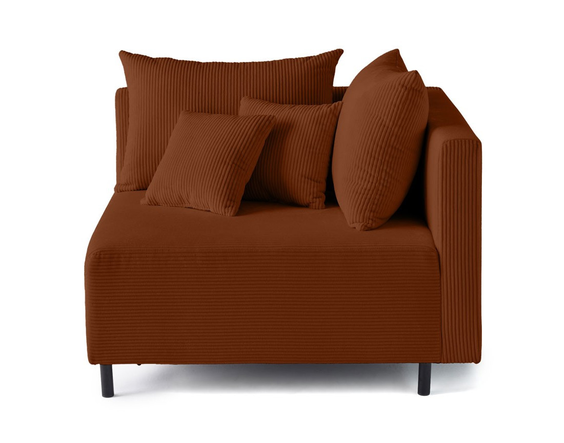 Module d'assise d'angle réversible en velours côtelé Edinburg - droit