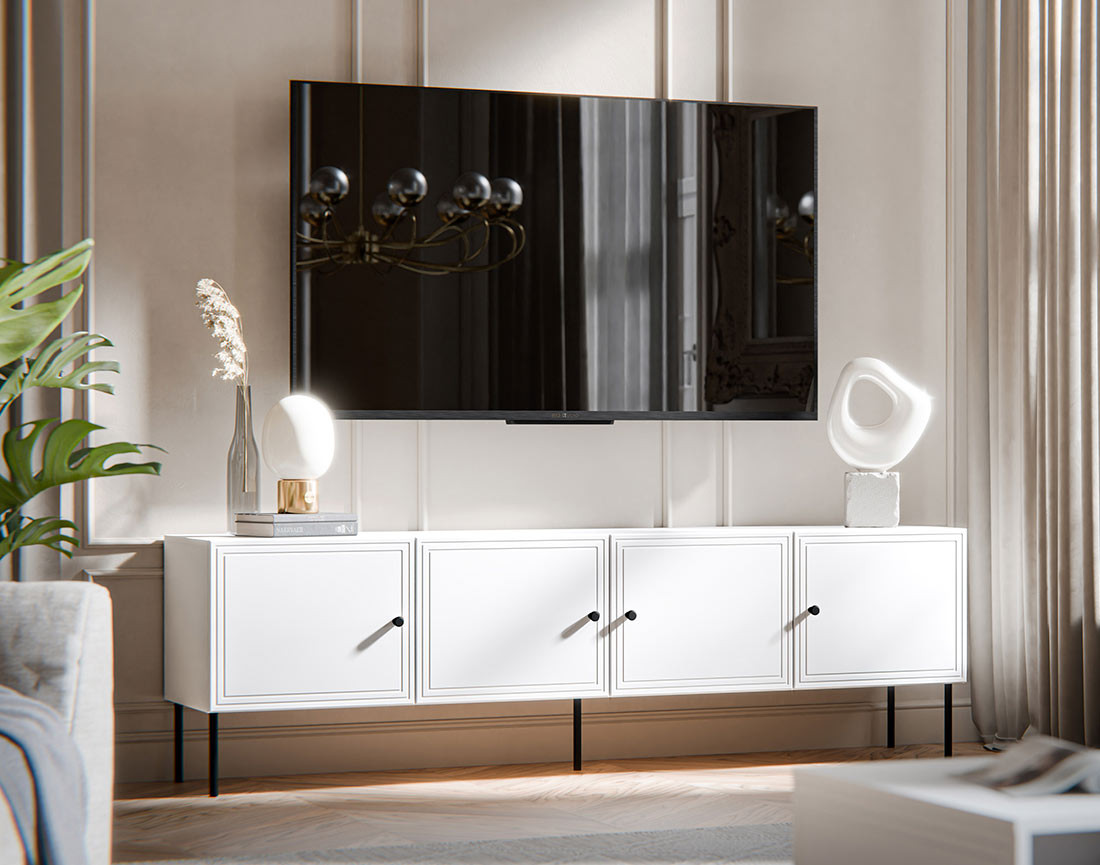 Meuble tv 4 portes 200 cm Lavaggi