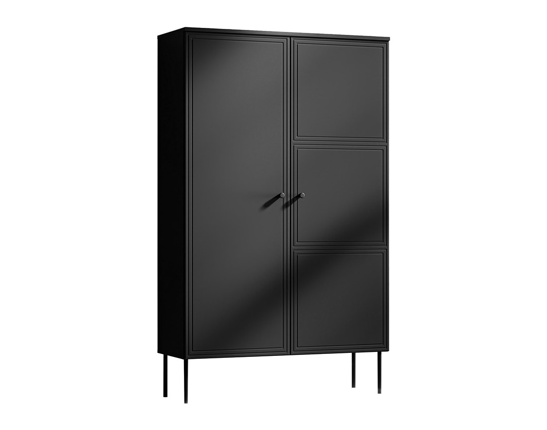 Buffet haut  noir 2 portes 166 cm Lavaggi