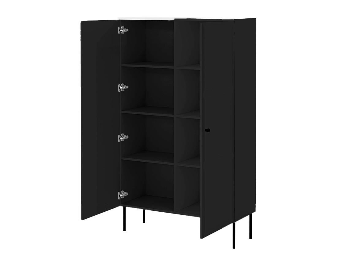 Buffet haut  noir 2 portes 166 cm Lavaggi