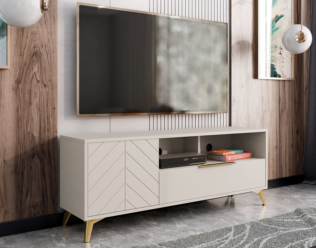Meuble tv beige 150 cm Boccioni