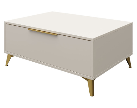 Table basse beige 1 tiroir 104 cm Boccioni