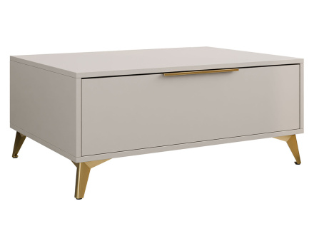 Table basse beige 1 tiroir 104 cm Boccioni