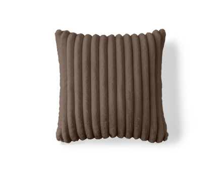 Coussin en fausse fourrure côtelé 50x50 cm Sierra