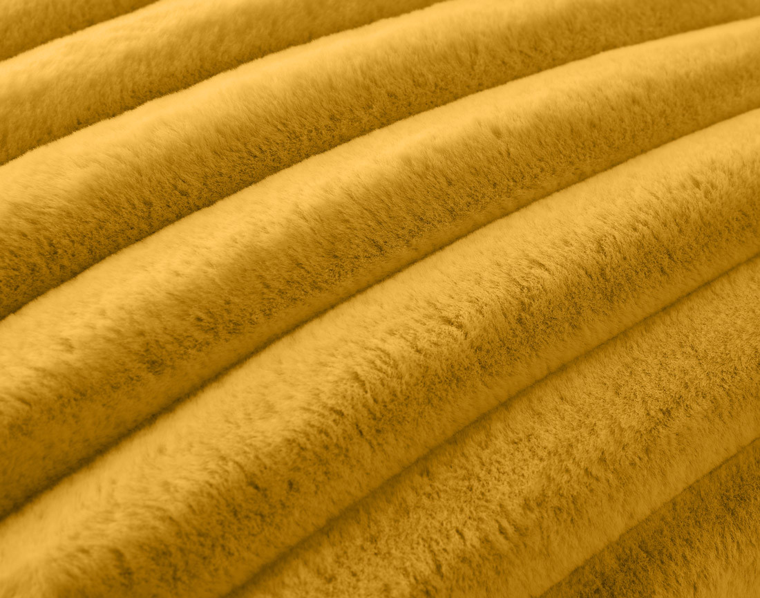 Coussin en fausse fourrure côtelé 60x60 cm Sierra