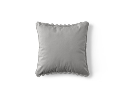 Coussin en fausse fourrure côtelé et velours 40x40 cm Pampelune