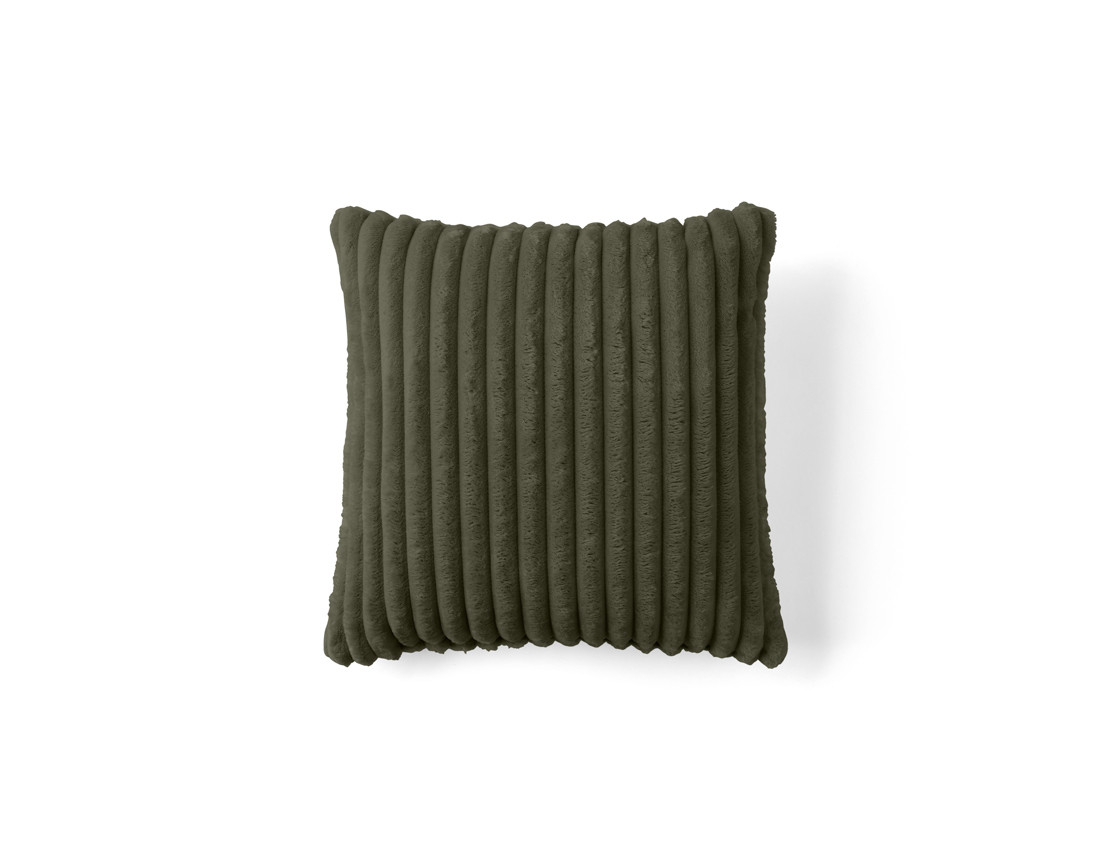 Coussin en velours côtelé grosses côtes 40x40 cm Garance