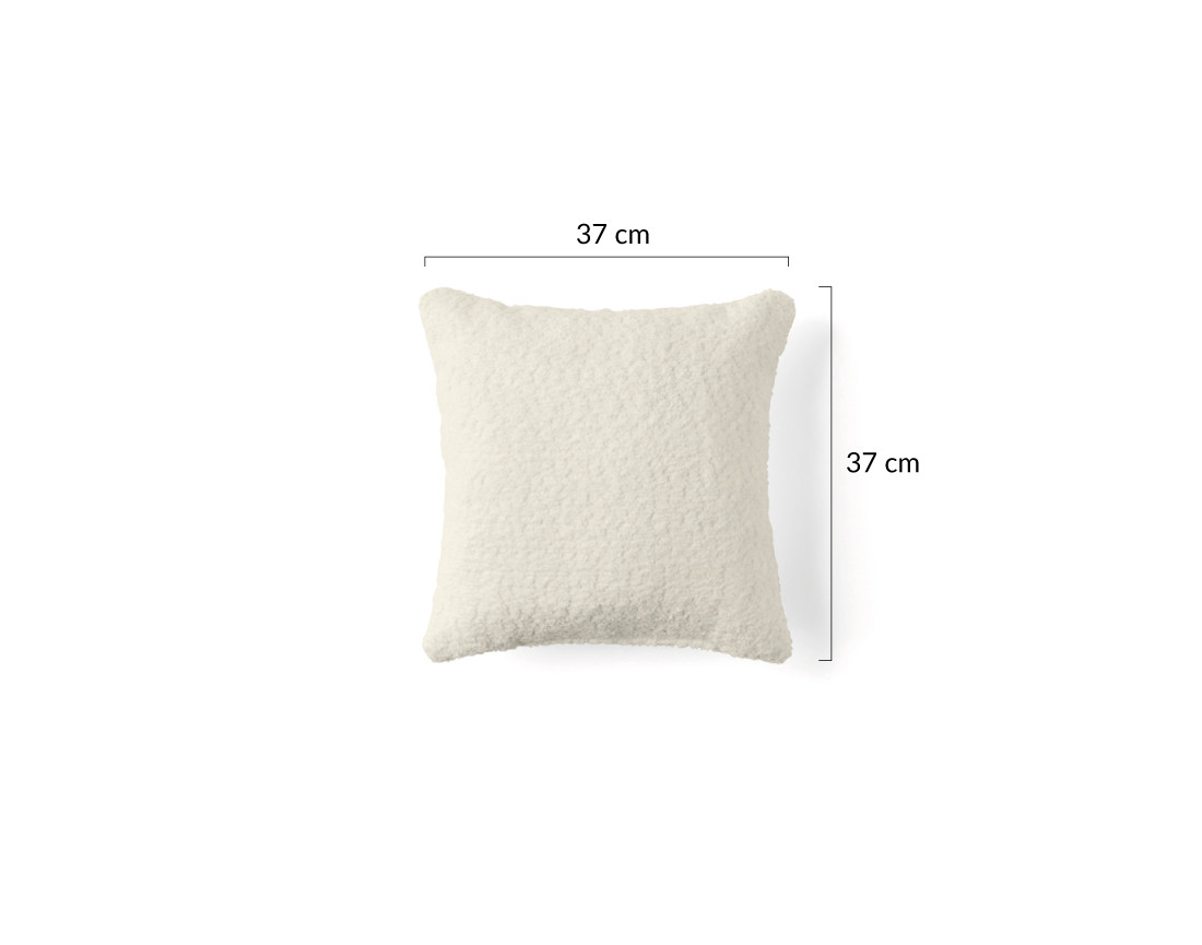 Coussin en tissu bouclette 37x37 cm Rune