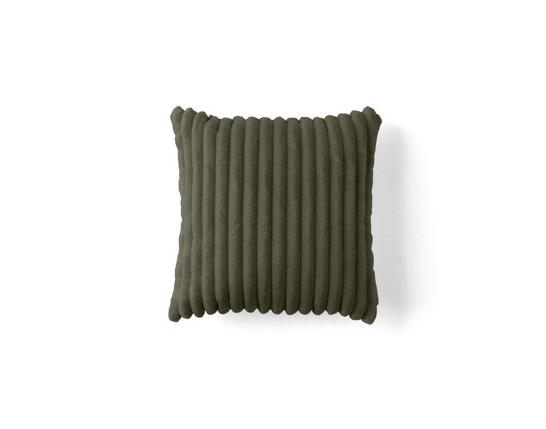 Coussin en velours côtelé grosses côtes 40x40 cm Colombine