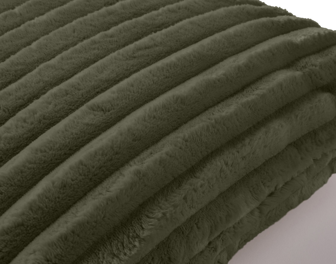 Coussin en velours côtelé grosses côtes 40x40 cm Colombine