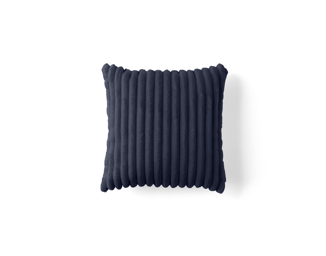 Coussin en velours côtelé grosses côtes 40x40 cm Colombine
