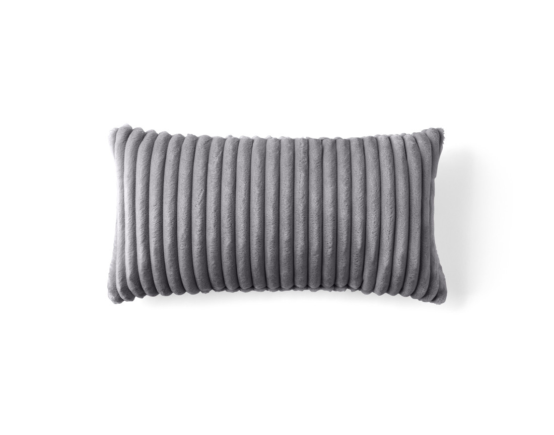 Coussin en velours côtelé grosses côtes 32x63 cm Colombine