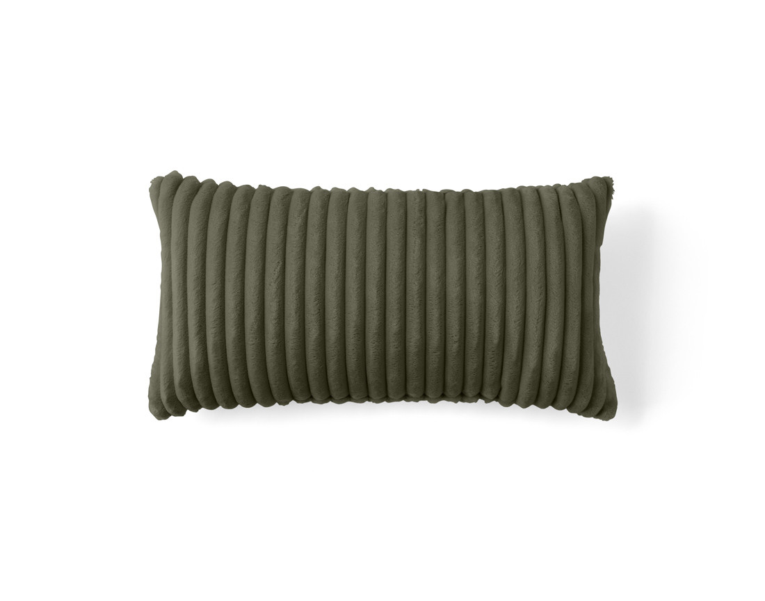Coussin en velours côtelé grosses côtes 32x63 cm Colombine