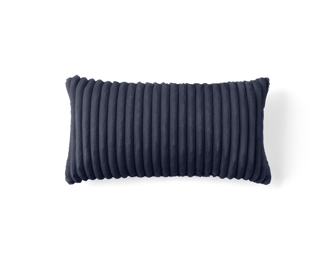 Coussin en velours côtelé grosses côtes 32x63 cm Colombine