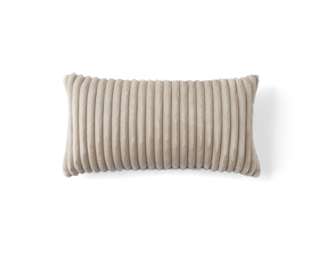 Coussin en velours côtelé grosses côtes 32x63 cm Colombine