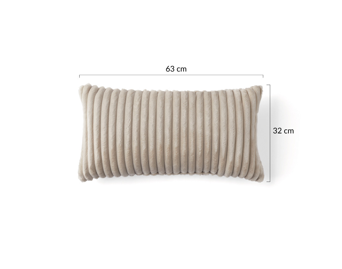 Coussin en velours côtelé grosses côtes 32x63 cm Colombine