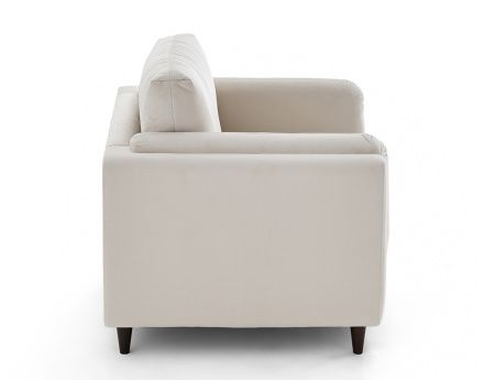 Fauteuil en velours pieds en bois Brooke