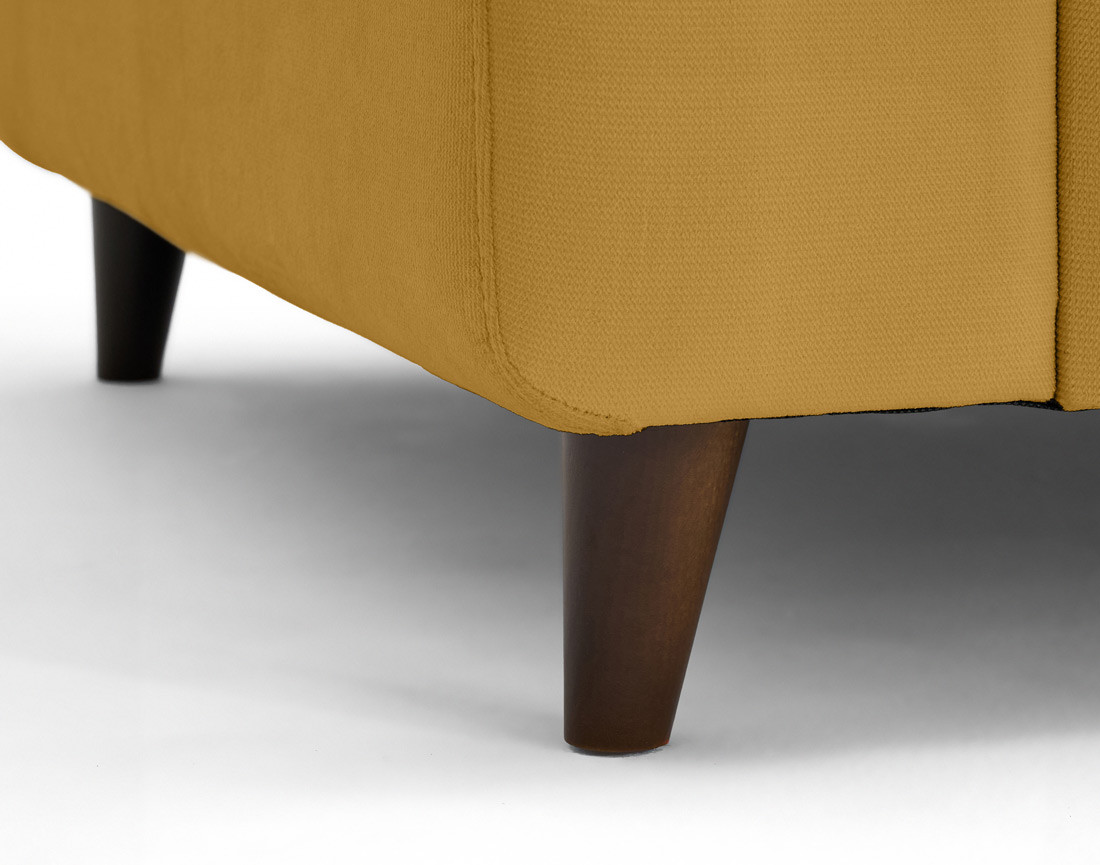 Fauteuil en velours pieds en bois Brooke