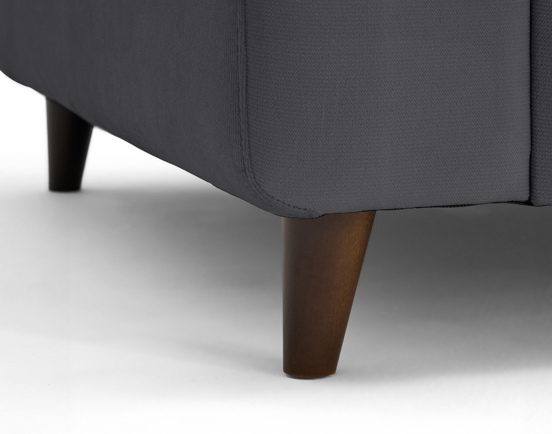 Fauteuil en velours pieds en bois Brooke