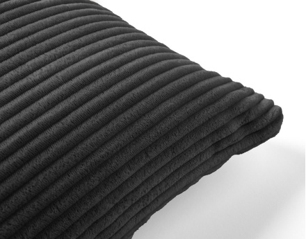 Coussin en velours côtelé 45x45 cm Onyx