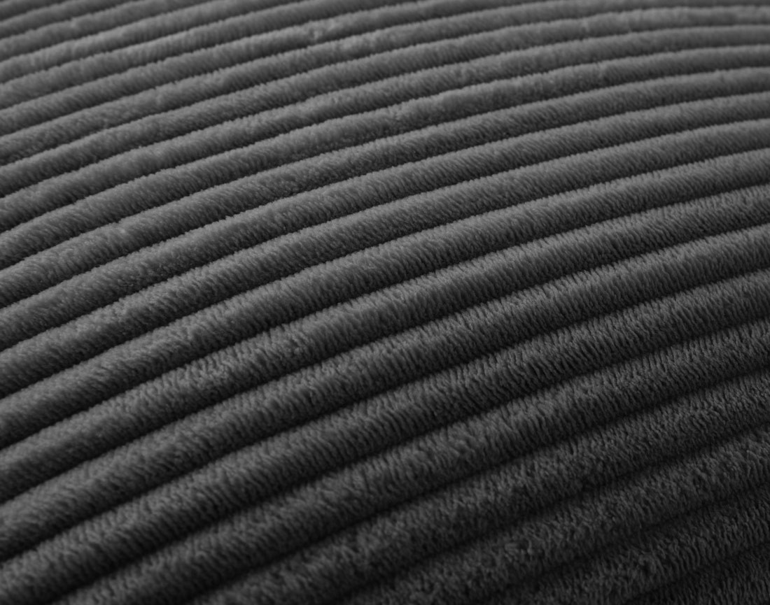 Coussin en velours côtelé 45x45 cm Onyx