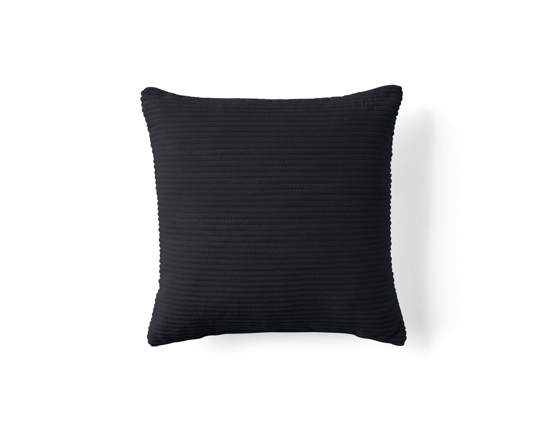 Coussin en velours côtelé 45x45 cm Onyx
