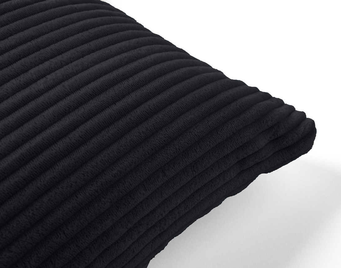 Coussin en velours côtelé 45x45 cm Onyx