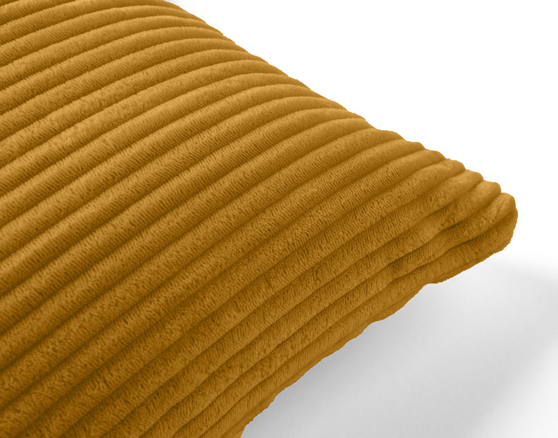 Coussin en velours côtelé 22x60 cm Onyx