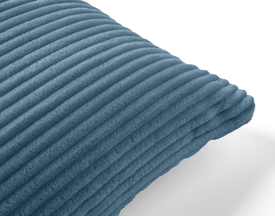 Coussin en velours côtelé 22x60 cm Onyx