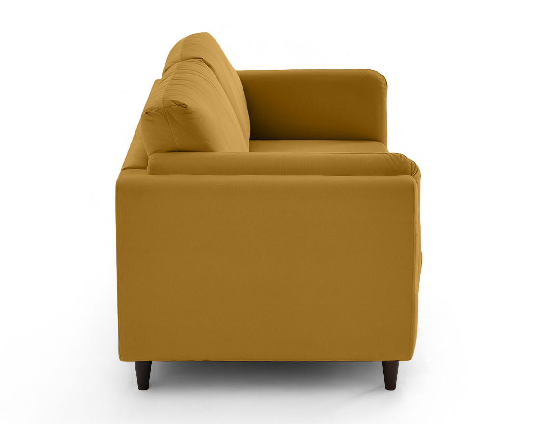 Canapé 2 places en velours pieds en bois Brooke