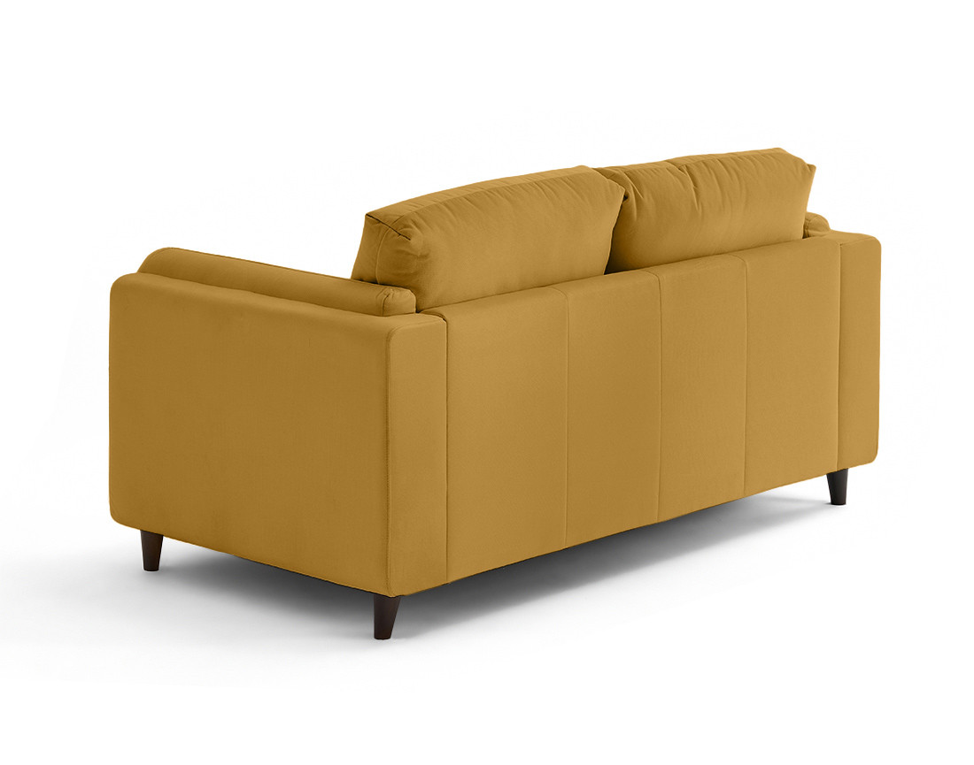 Canapé 2 places en velours pieds en bois Brooke