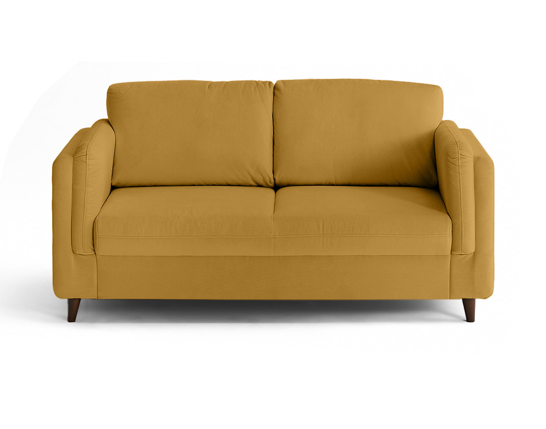 Canapé 2 places en velours pieds en bois Brooke