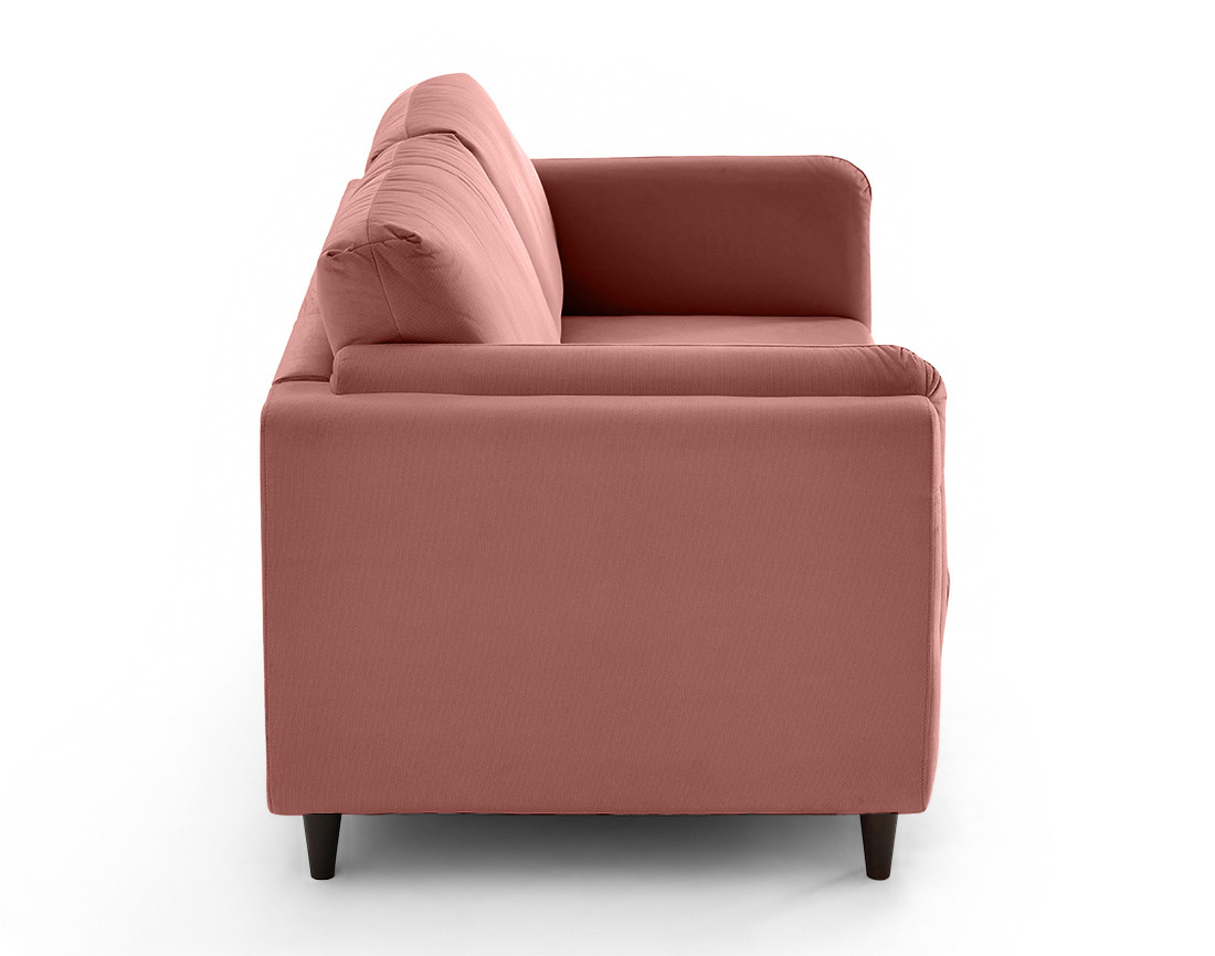 Canapé 2 places en velours pieds en bois Brooke