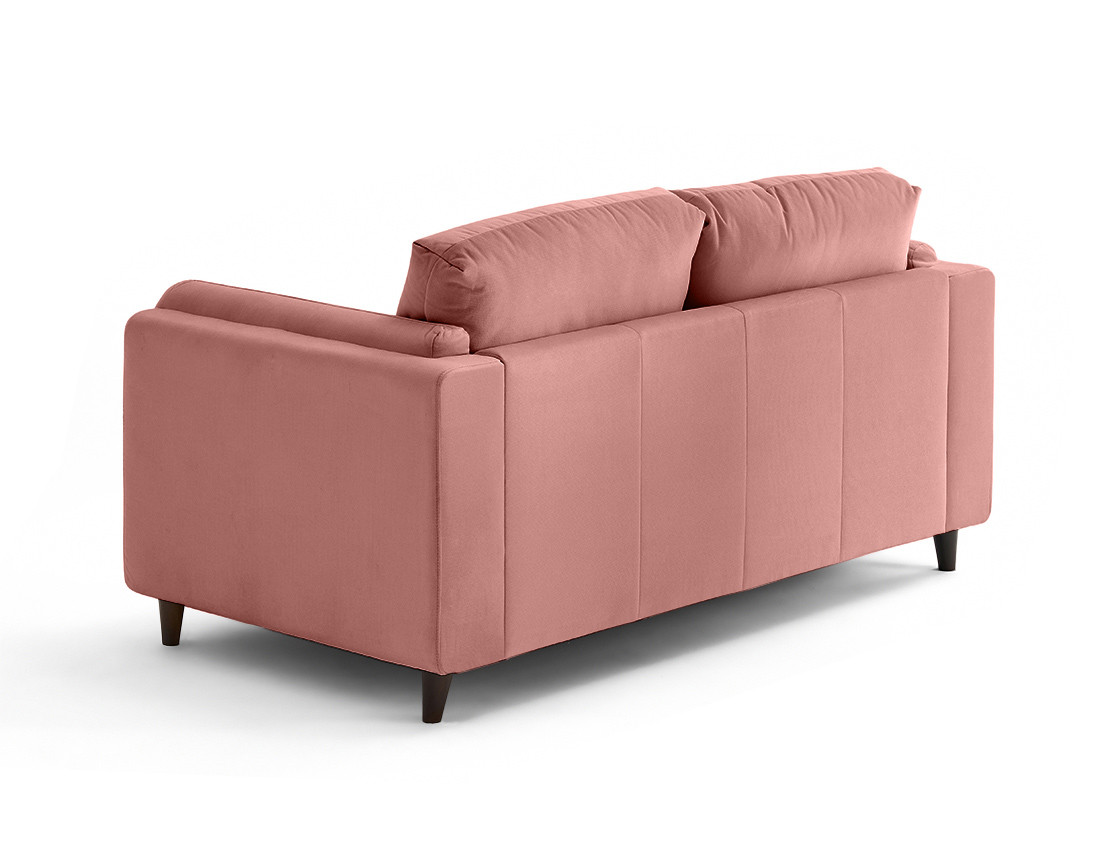 Canapé 2 places en velours pieds en bois Brooke
