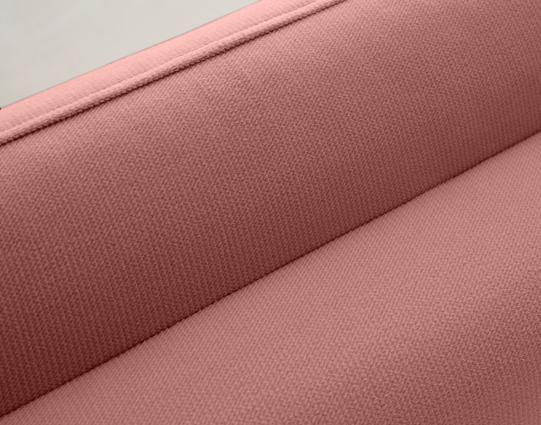 Canapé 2 places en velours pieds en bois Brooke