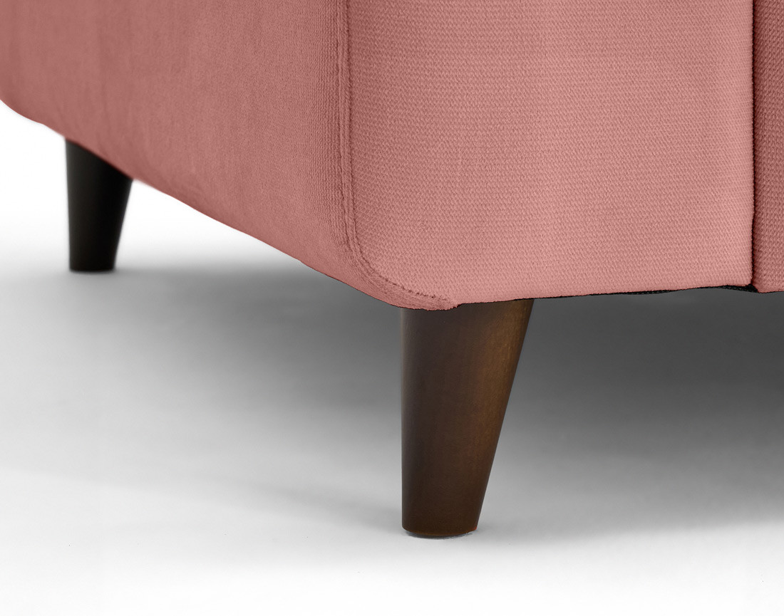 Canapé 2 places en velours pieds en bois Brooke