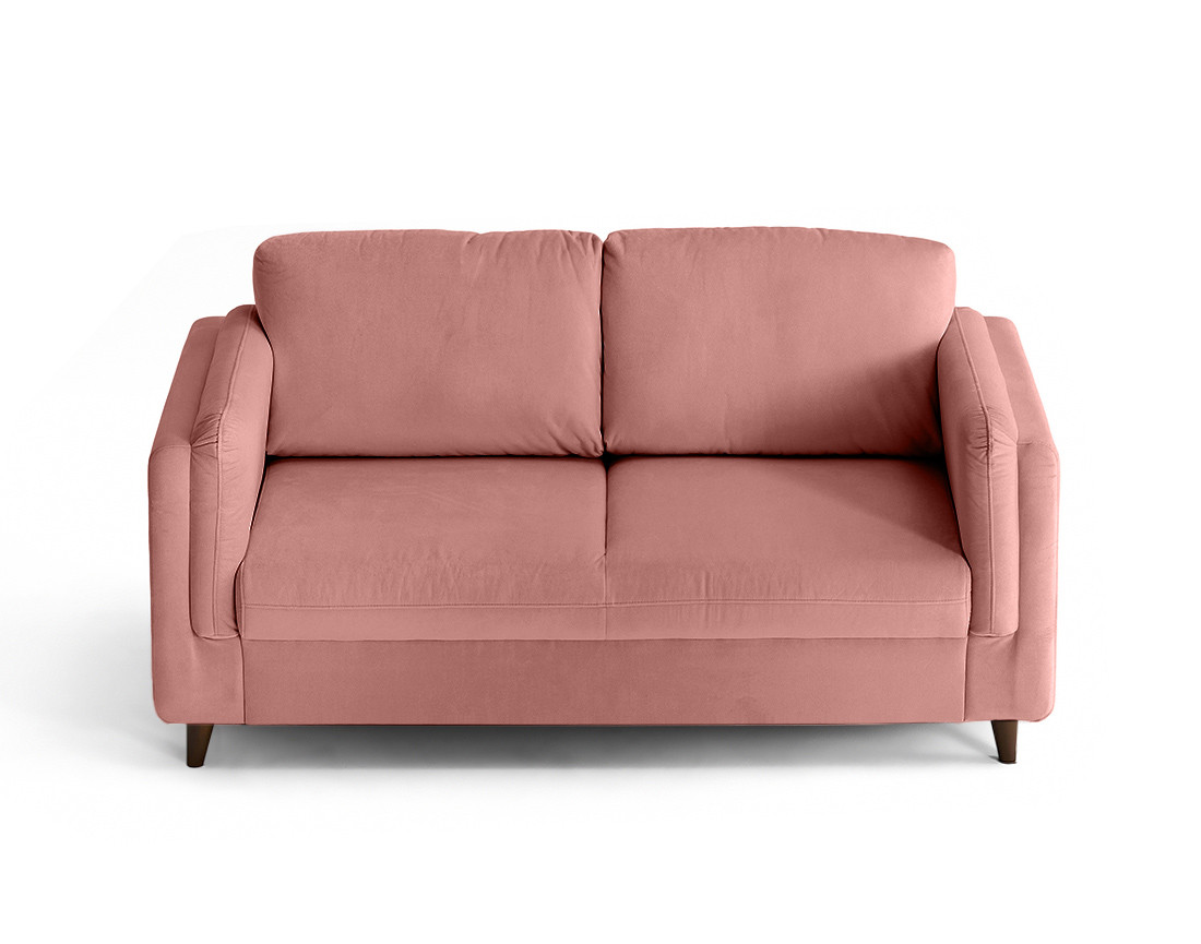 Canapé 2 places en velours pieds en bois Brooke