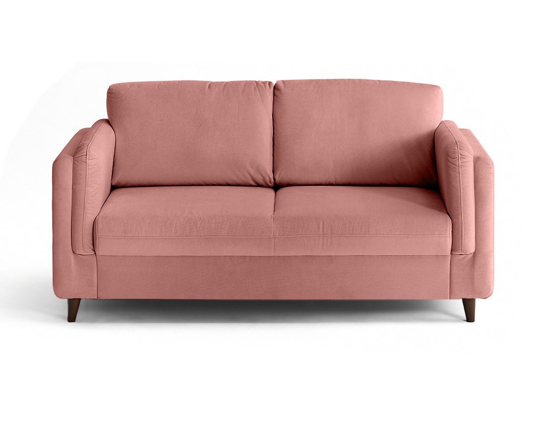 Canapé 2 places en velours pieds en bois Brooke