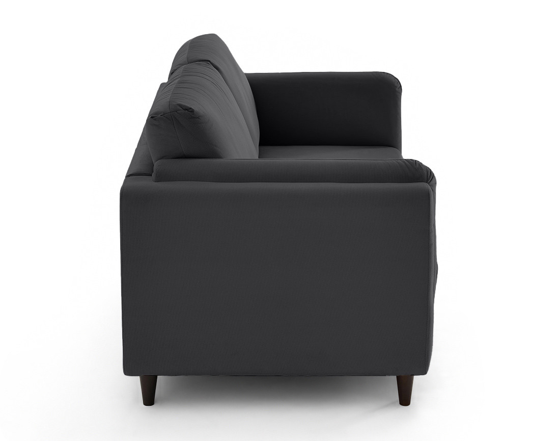 Canapé 2 places en velours pieds en bois Brooke