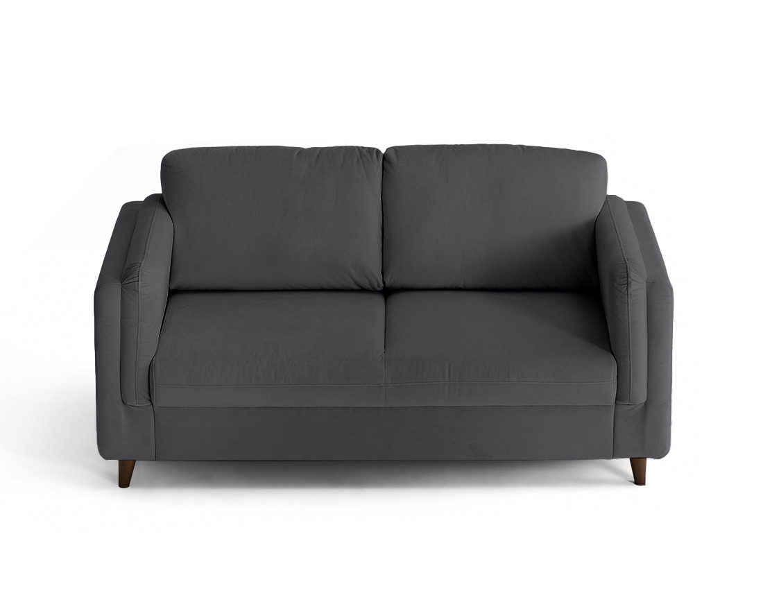 Canapé 2 places en velours pieds en bois Brooke