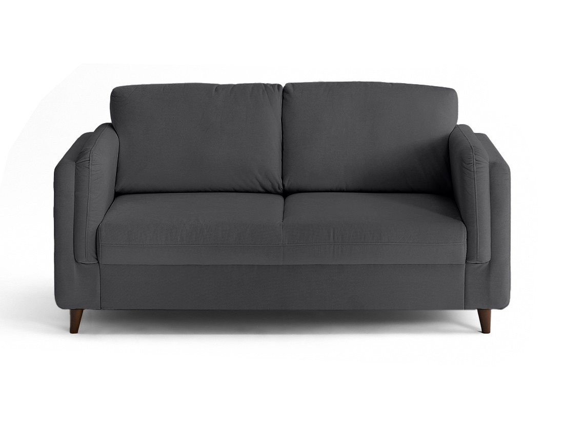 Canapé 2 places en velours pieds en bois Brooke