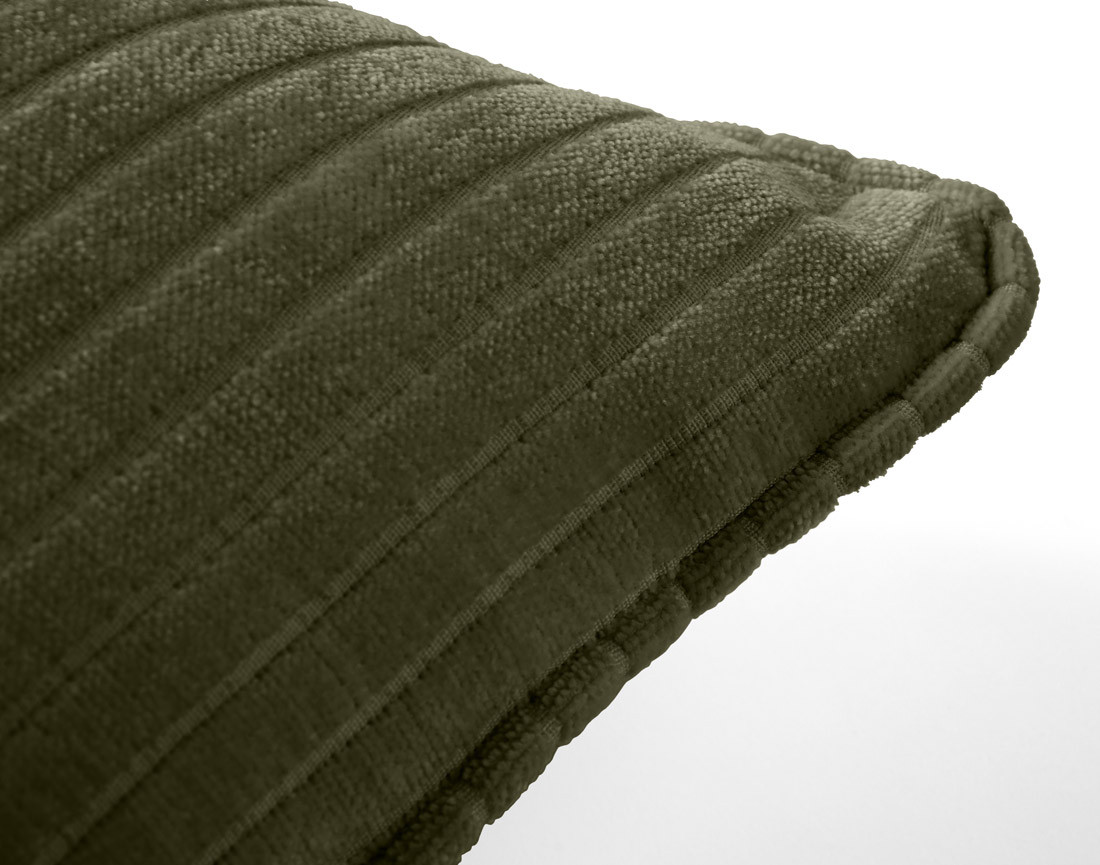 Coussin en velours côtelé plat 40x40 cm Topaze