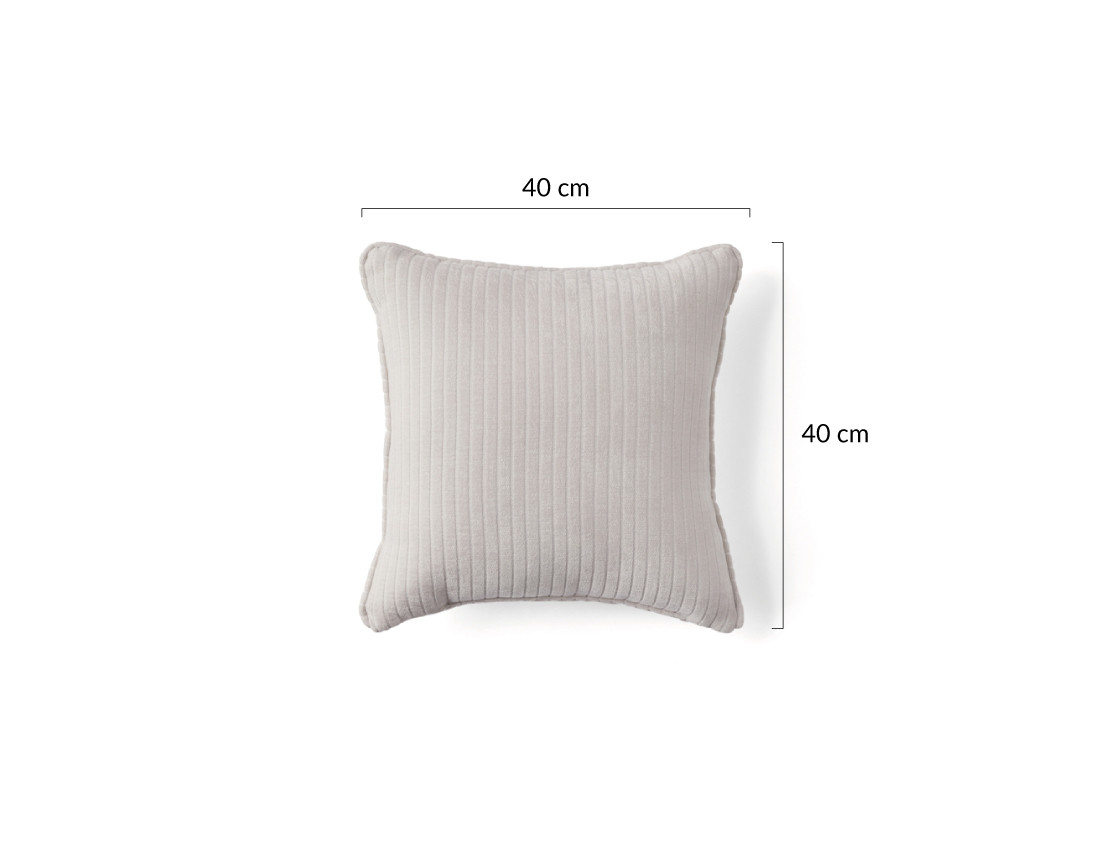 Coussin en velours côtelé plat 40x40 cm Topaze