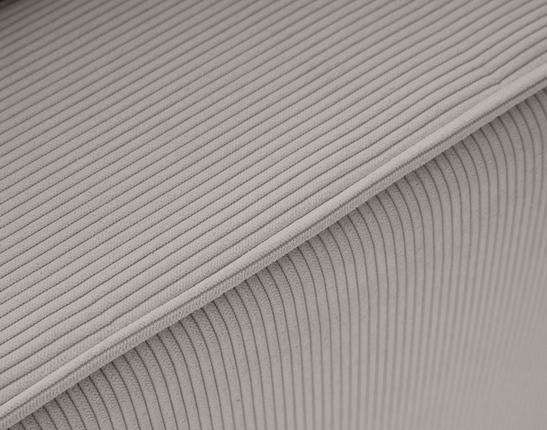 Fauteuil en velours côtelé pieds bois foncé - Albane