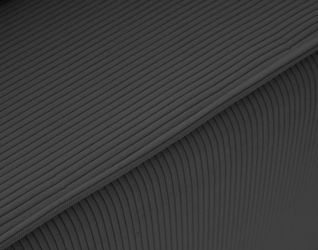 Fauteuil en velours côtelé pieds bois foncé - Albane