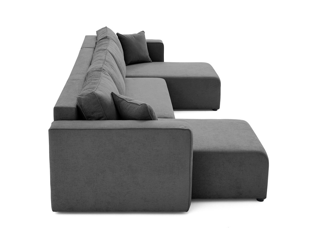 Canapé panoramique 7 places - convertible avec coffre - Topaze